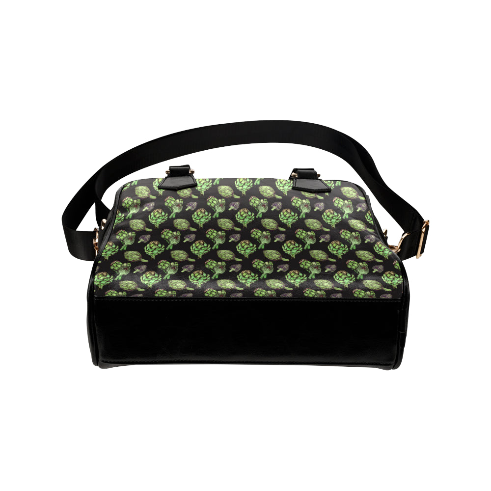 Artichoke Pattern Print Design 02 Shoulder Handbag