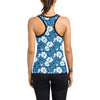 Hibiscus Pattern Print Design HB03 Women's Racerback Tank Top