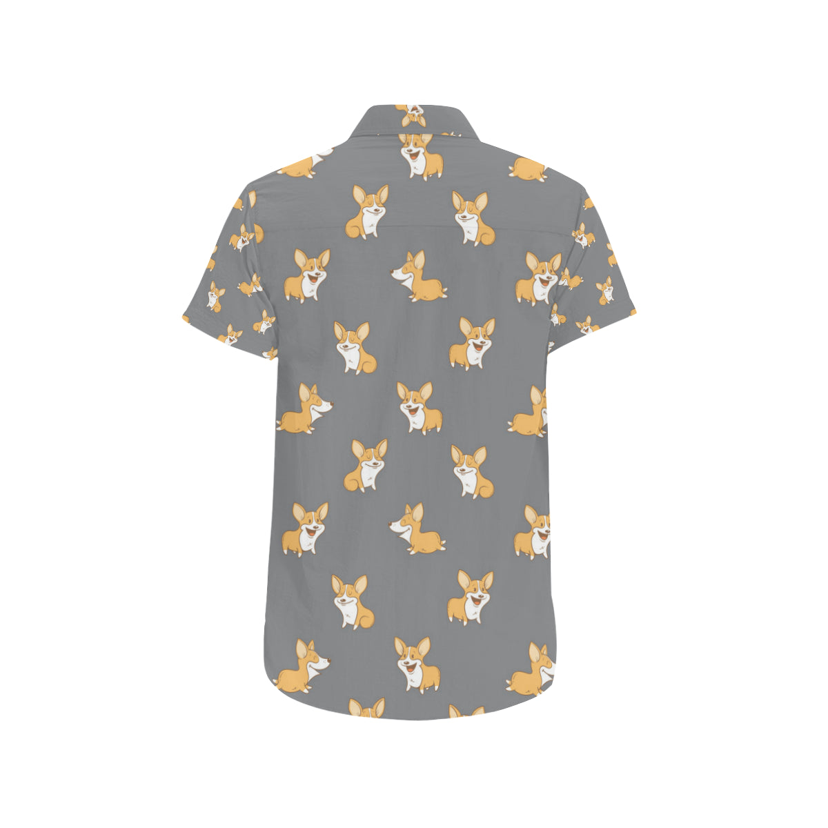 Pembroke Welsh Corgis Pattern Print Design A02 Men's Short Sleeve Button Up Shirt