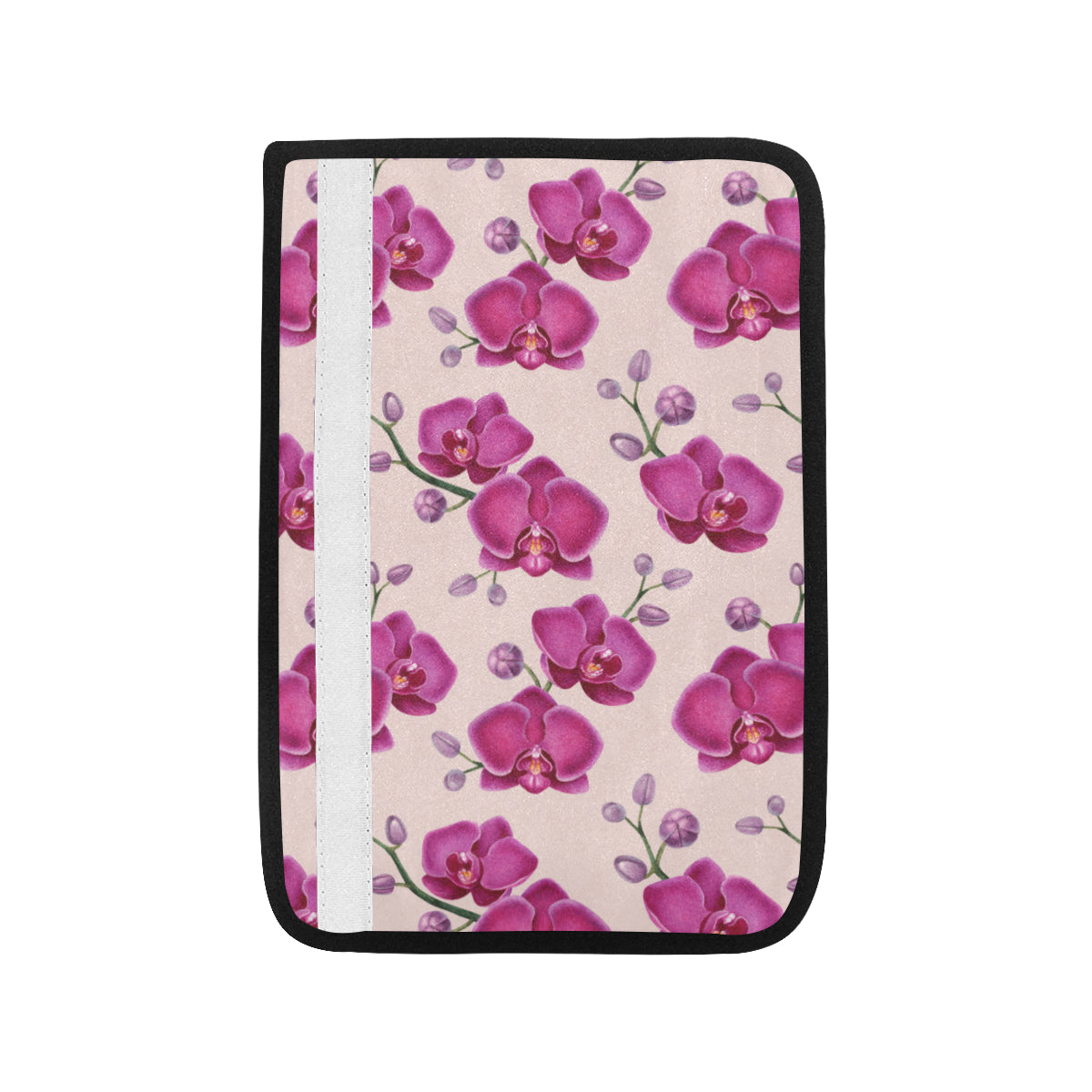 Orchid Pattern Print Design A02 Car Seat Belt Cover