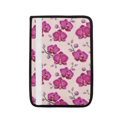 Orchid Pattern Print Design A02 Car Seat Belt Cover