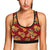 Orange Hibiscus Pattern Print Design HB026 Sports Bra