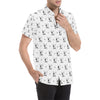 Bull Terriers Pattern Print Design 06 Men's Short Sleeve Button Up Shirt