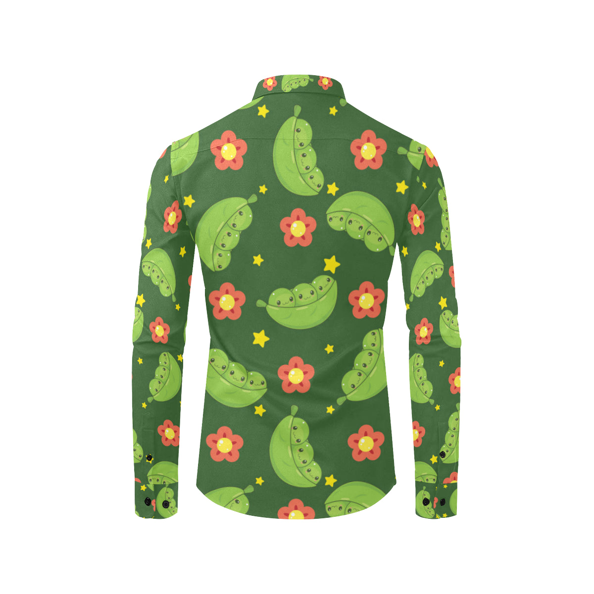 Peas Pattern Print Design A01 Men's Long Sleeve Shirt
