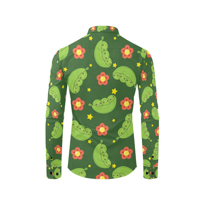 Peas Pattern Print Design A01 Men's Long Sleeve Shirt