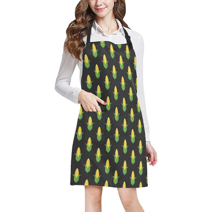 Corn Pattern Print Design 05 Apron with Pocket