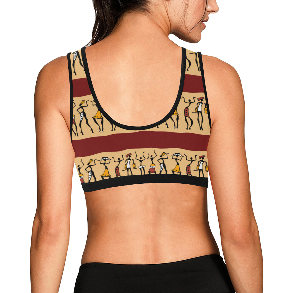 African People Sports Bra