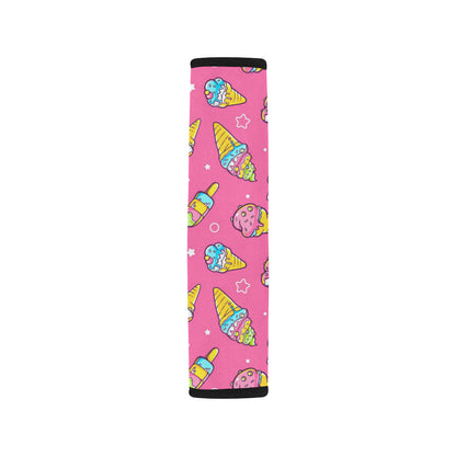 Ice Cream Pattern Print Design IC04 Car Seat Belt Cover