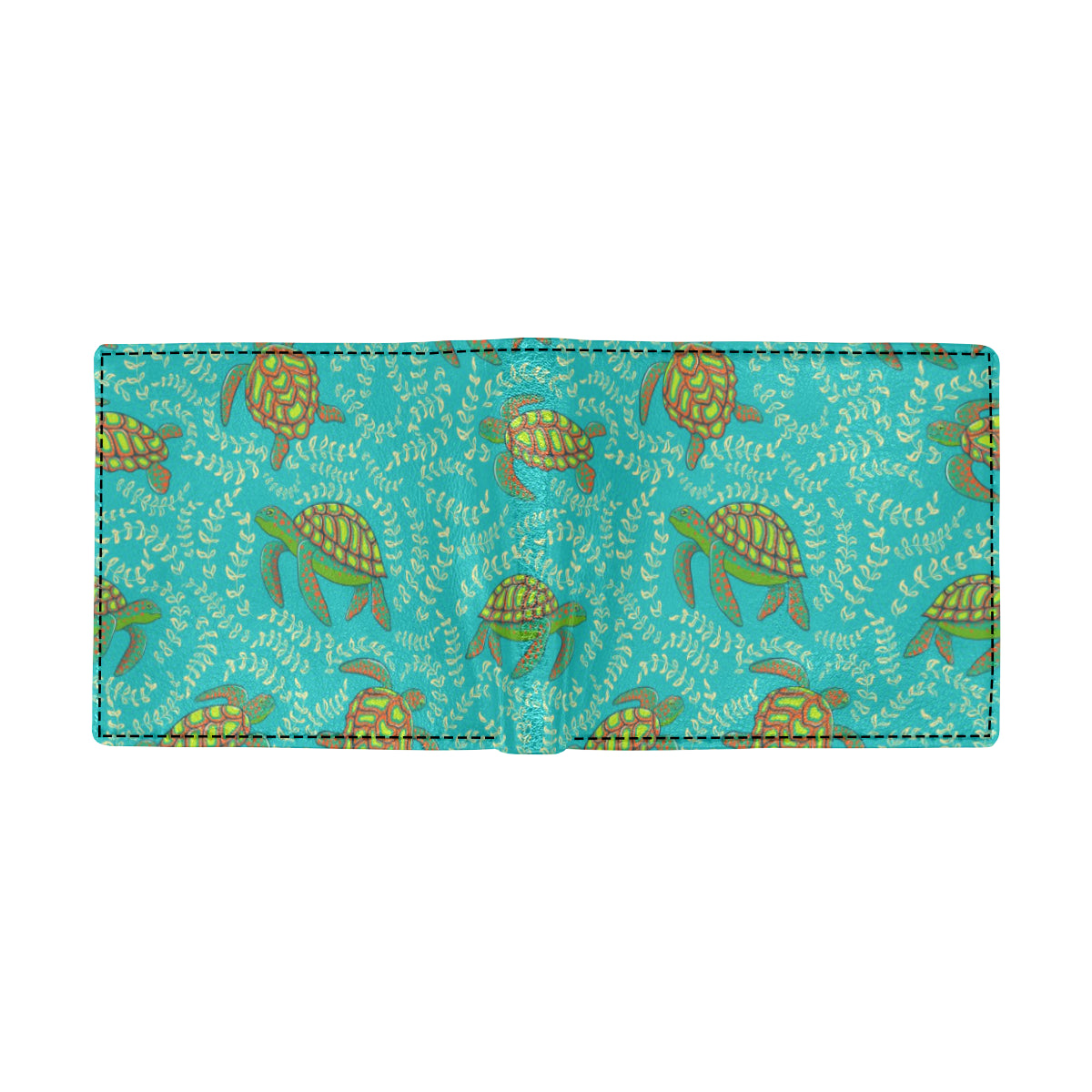 Sea Turtle Pattern Print Design T010 Men's ID Card Wallet