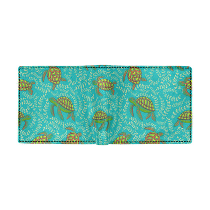 Sea Turtle Pattern Print Design T010 Men's ID Card Wallet
