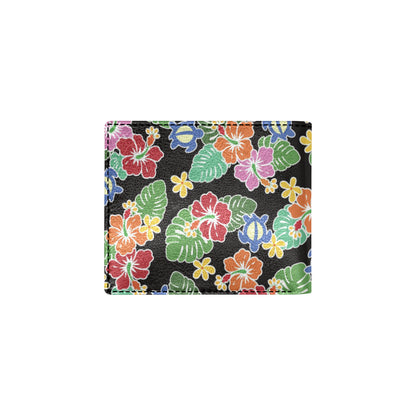 Hawaiian Themed Pattern Print Design H010 Men's ID Card Wallet