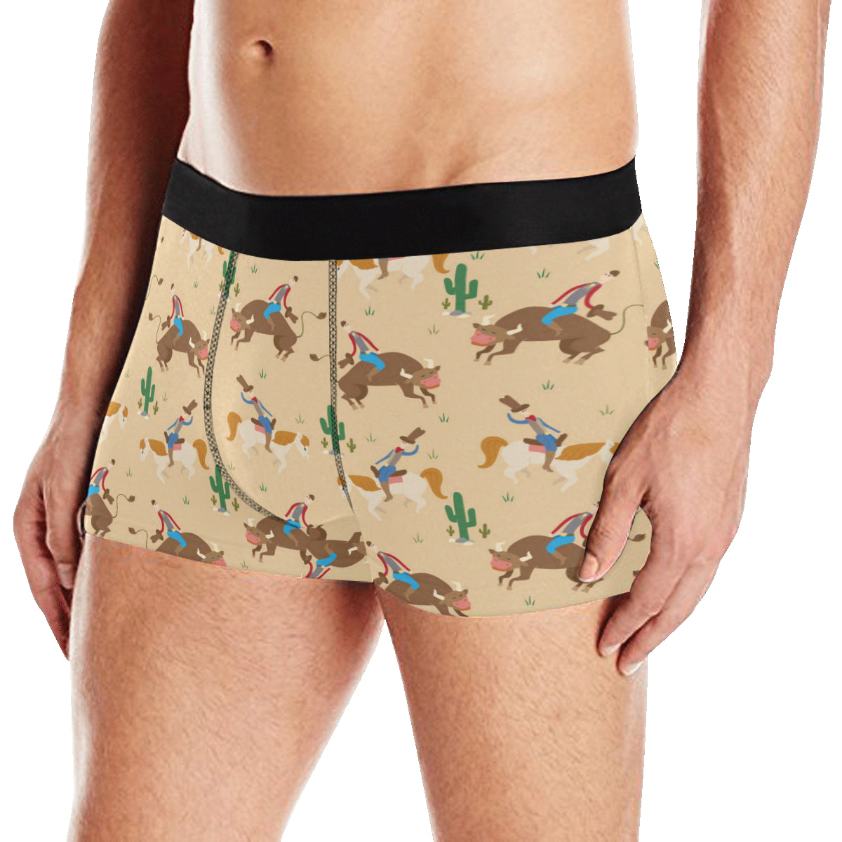 Rodeo Pattern Print Design A02 Men's Boxer Briefs
