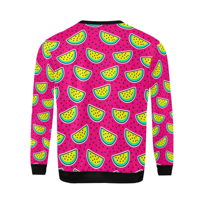 Watermelon Pattern Print Design WM04 Men Long Sleeve Sweatshirt