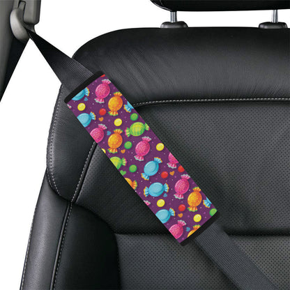 Candy Pattern Print Design CA05 Car Seat Belt Cover