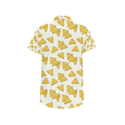 Nachos Pattern Print Design A01 Men's Short Sleeve Button Up Shirt