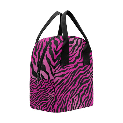 Pink Zebra Insulated Lunch Bag