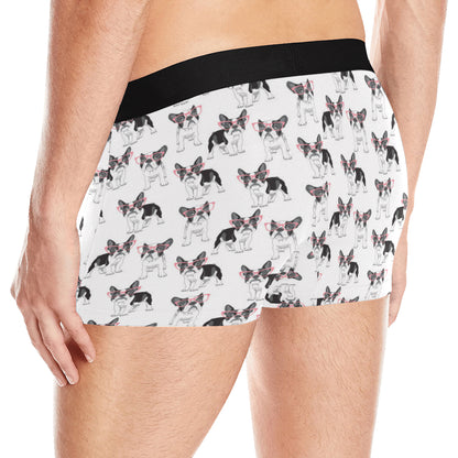 Boston Terrier Pattern Print Design 03 Men's Boxer Briefs