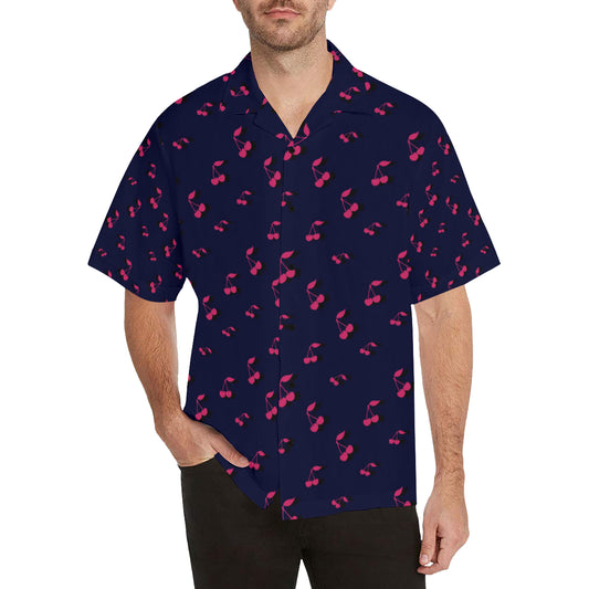 Cherry Pattern Print Design 02 Men's Hawaiian Shirt