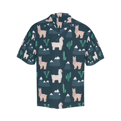 Llama Pattern Print Design 06 Men's Hawaiian Shirt
