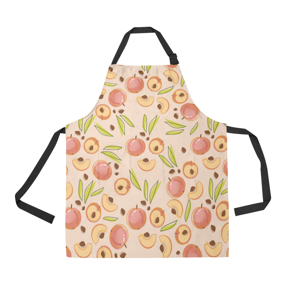 Peach Pattern Print Design A01 Apron with Pocket