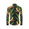 Bird Of Paradise Pattern Print Design BOP012 Men's Long Sleeve Shirt