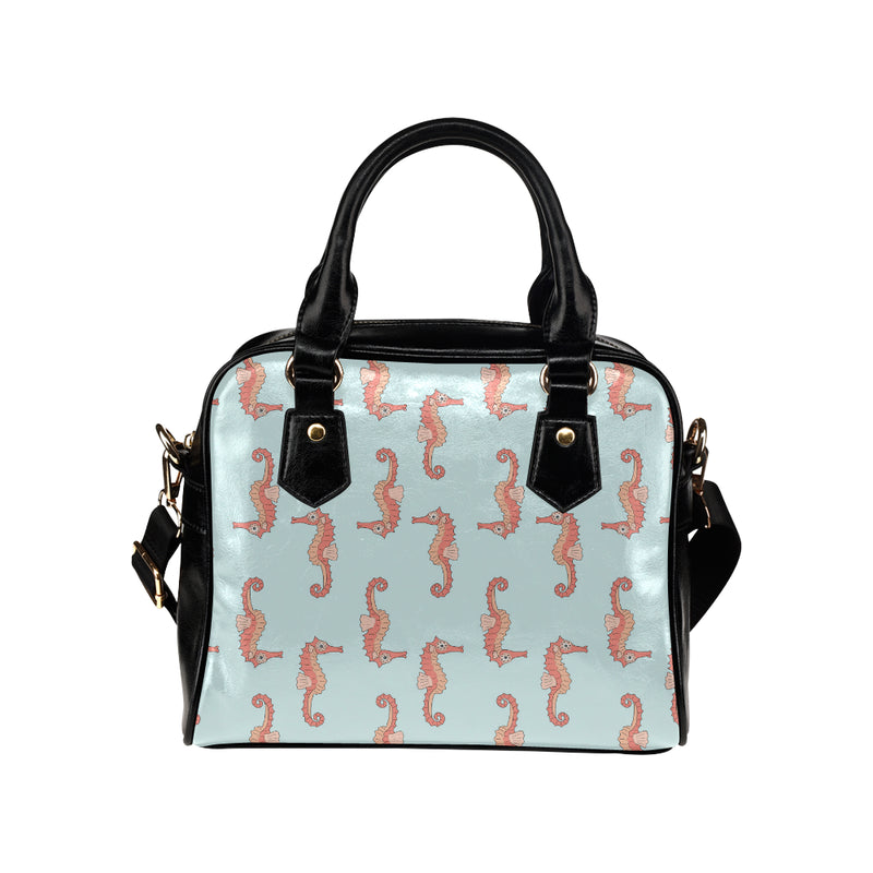 SeaHorse Pattern Print Design 01 Shoulder Handbag