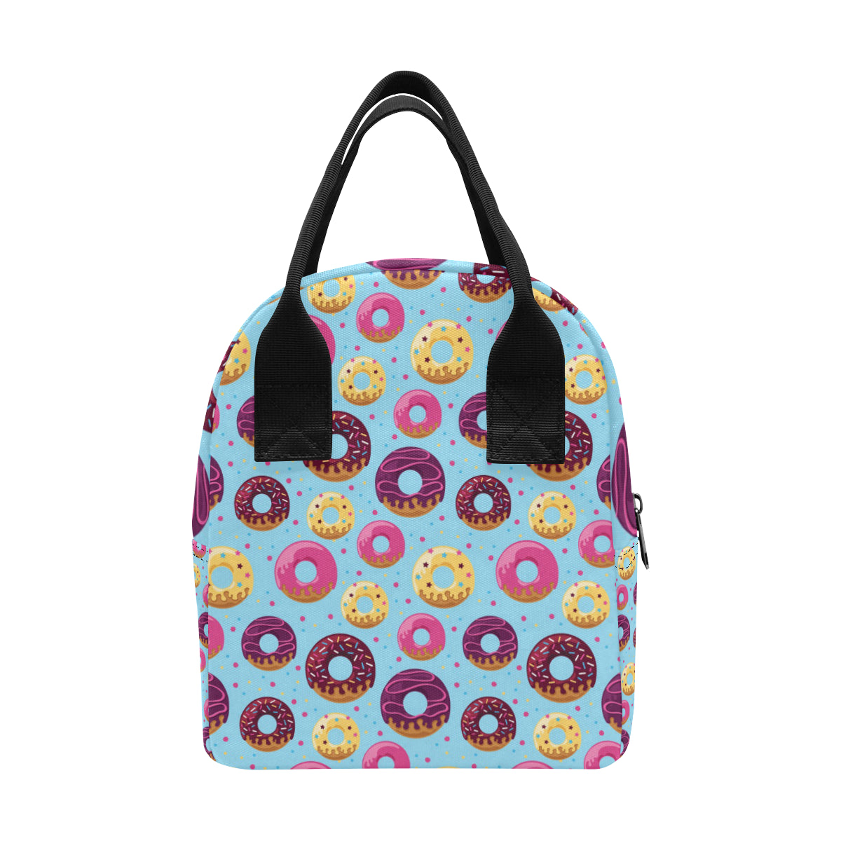 Donut Pattern Print Design DN07 Insulated Lunch Bag