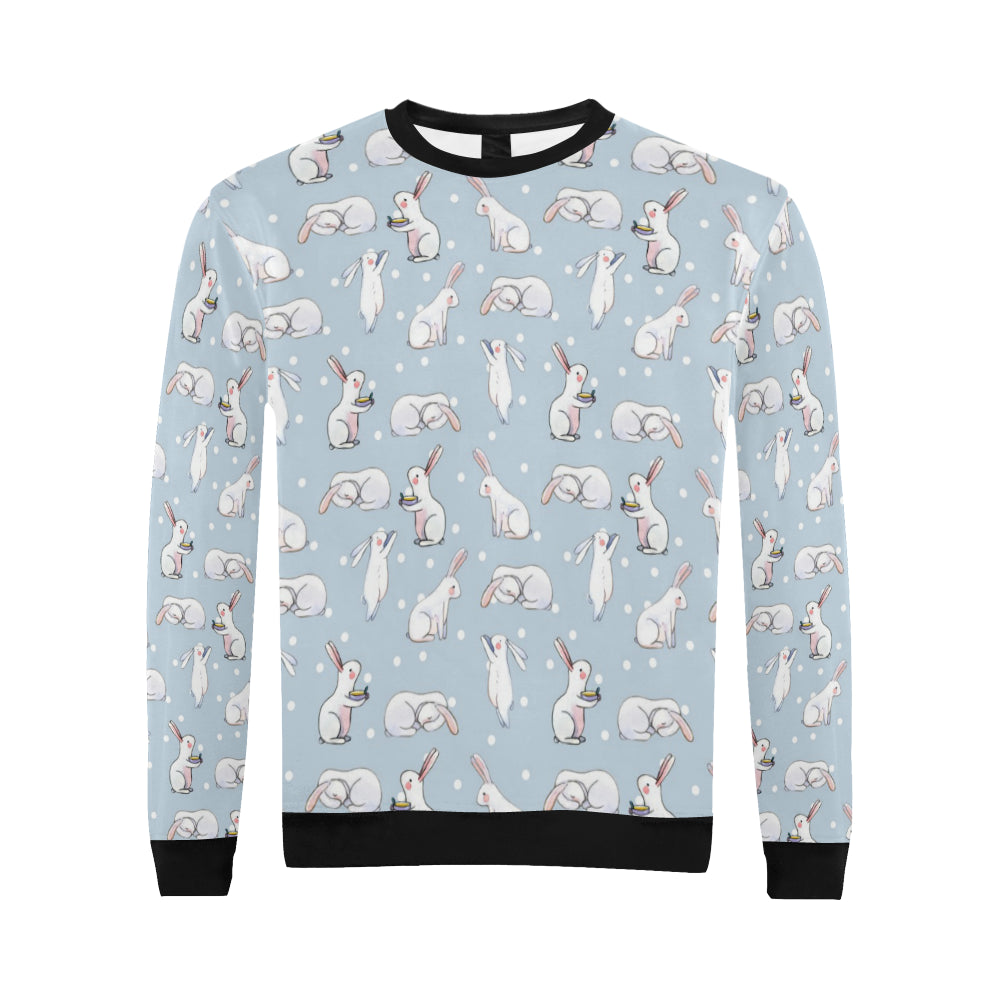 Rabbit Pattern Print Design RB06 Men Long Sleeve Sweatshirt