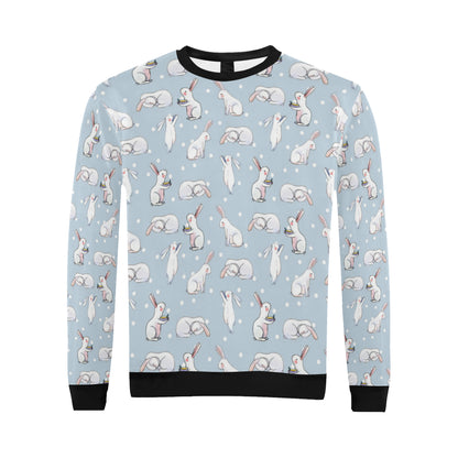 Rabbit Pattern Print Design RB06 Men Long Sleeve Sweatshirt