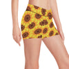 Sunflower Pattern Print Design SF07 Yoga Shorts