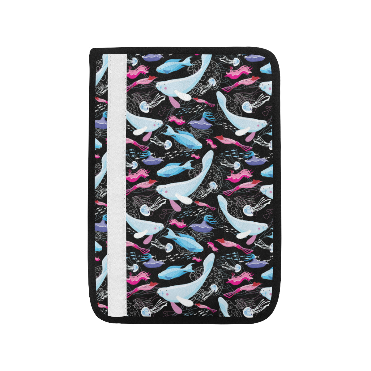 Manatee Pattern Print Design 02 Car Seat Belt Cover