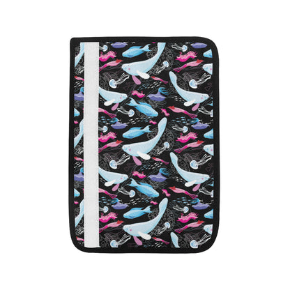 Manatee Pattern Print Design 02 Car Seat Belt Cover