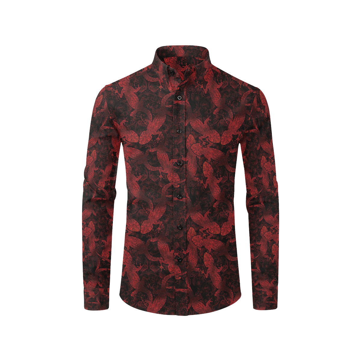 Gecko Pattern Print Design 04 Men's Long Sleeve Shirt
