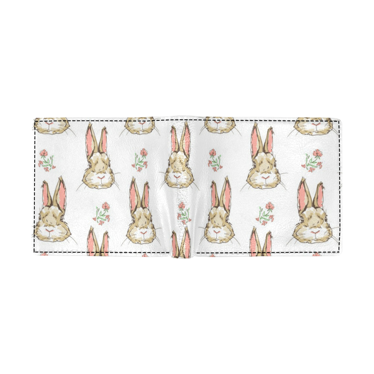 Rabbit Pattern Print Design RB09 Men's ID Card Wallet