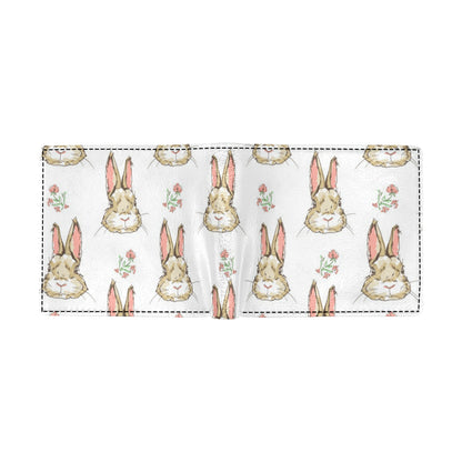 Rabbit Pattern Print Design RB09 Men's ID Card Wallet