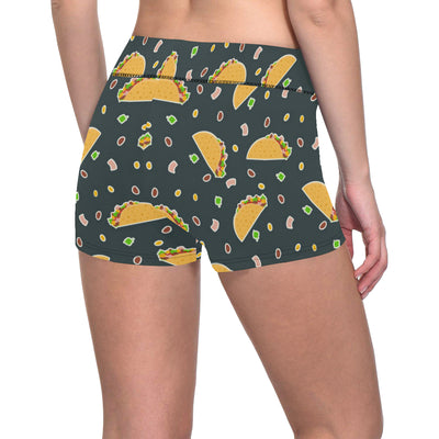 Taco Pattern Print Design TC02 Yoga Shorts