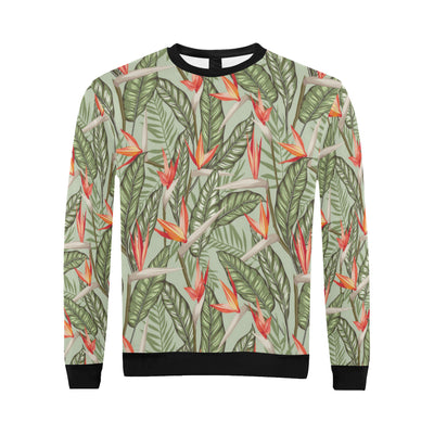 Bird Of Paradise Pattern Print Design BOP08 Men Long Sleeve Sweatshirt