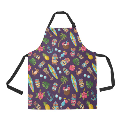 Hawaiian Themed Pattern Print Design H024 Apron with Pocket