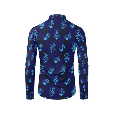 Music note Pattern Print Design A04 Men's Long Sleeve Shirt