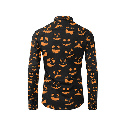 Halloween Pattern Print Design 02 Men's Long Sleeve Shirt