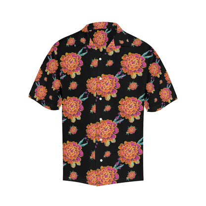 Marigold Pattern Print Design 01 Men's Hawaiian Shirt