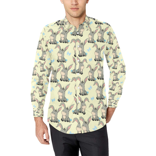 Donkey Baby Pattern Print Design 02 Men's Long Sleeve Shirt