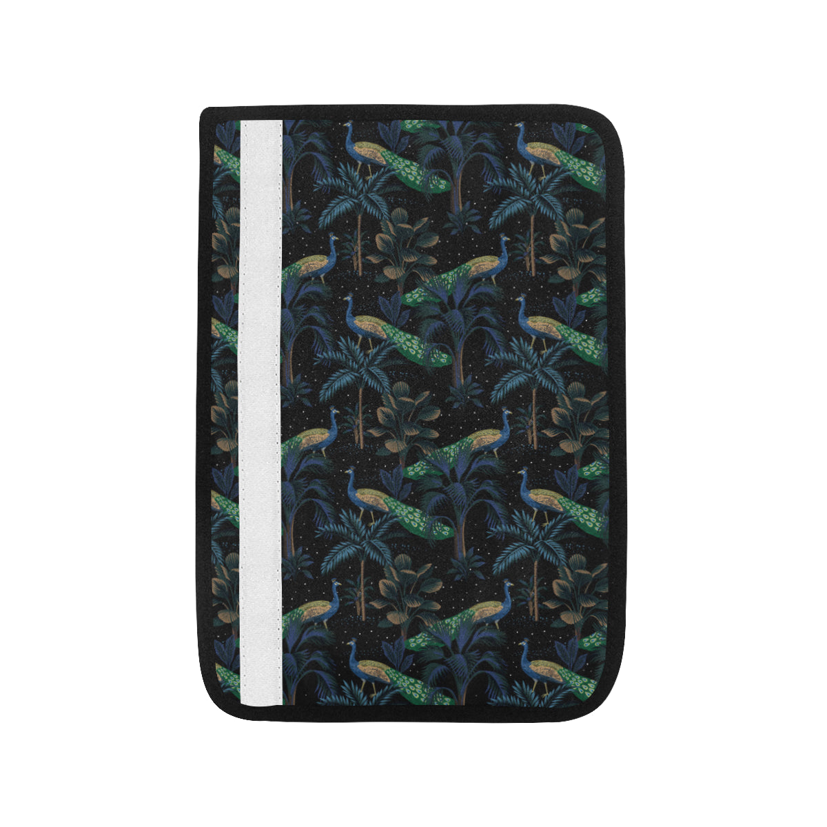 Rainforest Peacock Pattern Print Design A04 Car Seat Belt Cover