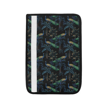 Rainforest Peacock Pattern Print Design A04 Car Seat Belt Cover
