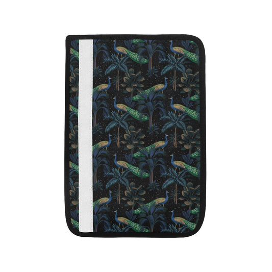 Rainforest Peacock Pattern Print Design A04 Car Seat Belt Cover