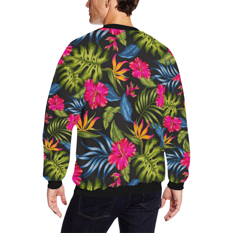 Bird Of Paradise Pattern Print Design BOP014 Men Long Sleeve Sweatshirt