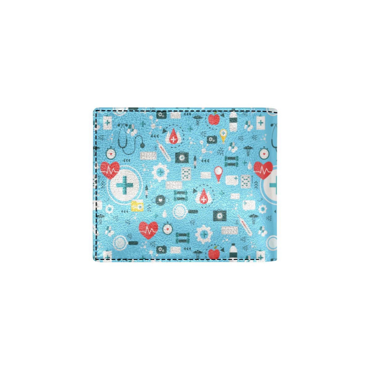 Medical Pattern Print Design 06 Men's ID Card Wallet