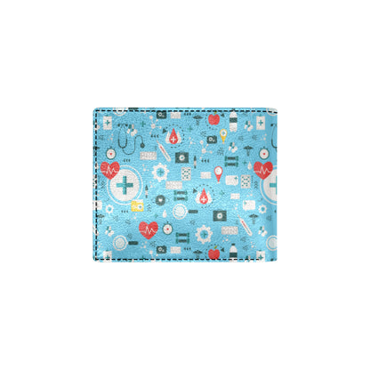 Medical Pattern Print Design 06 Men's ID Card Wallet