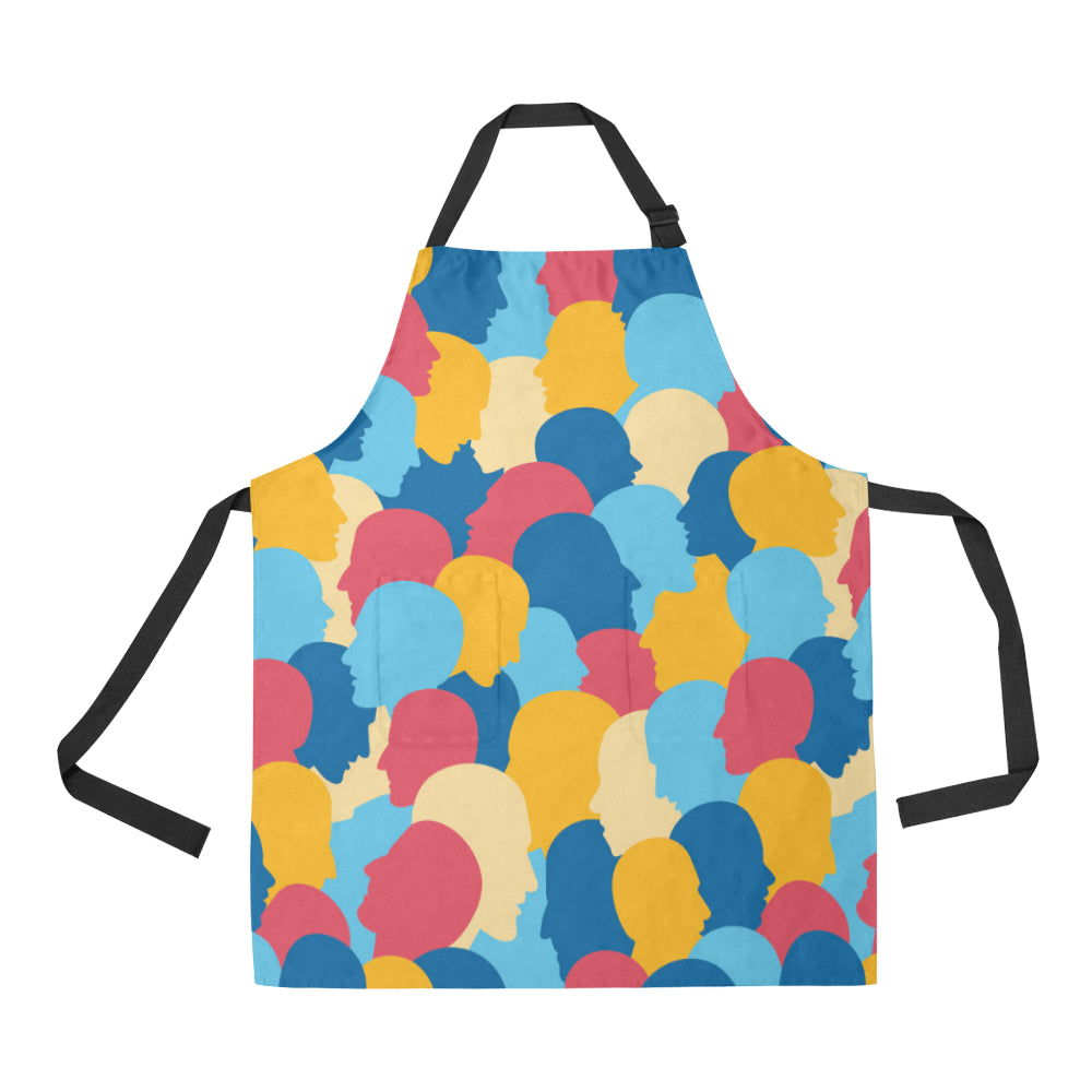 Psychology Pattern Print Design A02 Apron with Pocket
