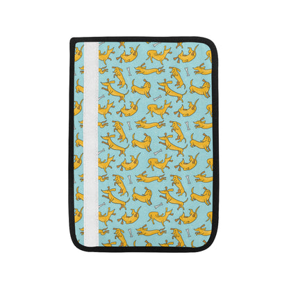 Dachshund Pattern Print Design 08 Car Seat Belt Cover